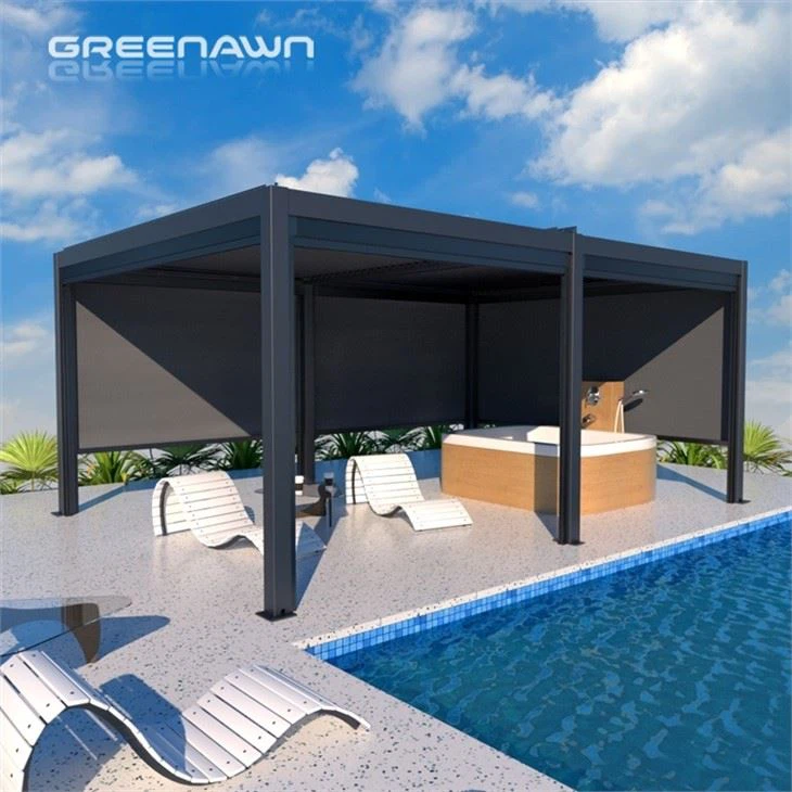 Pergola aliminyòm cho basen
